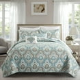 thumbnail image 2 of Home Soft Things Bedspread - 5 Piece Printed Microfiber Quilts Set - Tivoli Ikat - Oversize (122" x 106"), 2 of 9