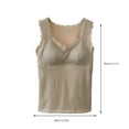 thumbnail image 5 of Underwear Lingerie One-Piece Lace Fabric Top Vest Chest Black khaki Complexion Warm Camisoles Sleeveless Fashion Skin Color Skin> M-L Suggests 5, 5 of 10