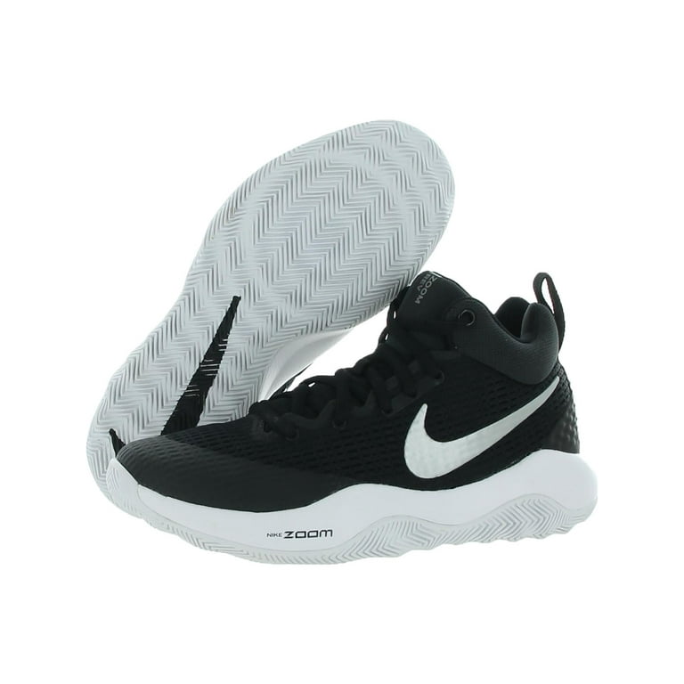los fuga tijeras Nike Men's Zoom Rev TB Basketball Shoes, Black/Metallic Silver/White, 4.5 D  US - Walmart.com