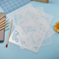 thumbnail image 4 of Outdoor Fall Decor 4 Pieces 10x 6.8 Inch Mixed Flower Bird Drawing Stencils Plastic Painting Templates Set For Arts Cart Making Journaling Scrapbooking Diary Wood, 4 of 5