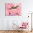 thumbnail image 3 of Stupell Industries Rustic Lodge Happy Turtle on Pink Chair Canvas Art, 40 x 30, by George Dyachenko, 3 of 8