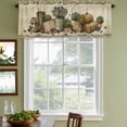 thumbnail image 4 of 2 Pack Valances for Windows, Vintage Farmhouse Window Valances for Living Room/Bedroom/Bathroom, Retro Country Boots Flowers Leaf Book Light Filtering Kitchen Curtain Valance 42"W x12" L, 4 of 9