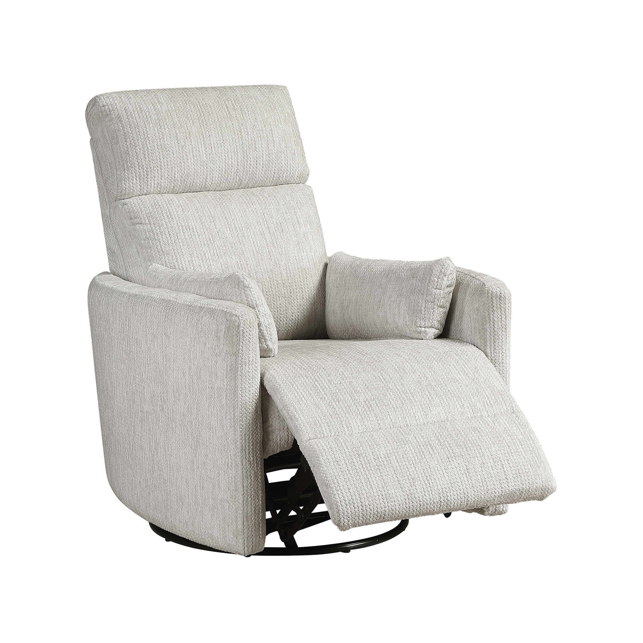 OakvillePark Arven Microfiber Swivel Glider Manual Reclining Chair, Beige