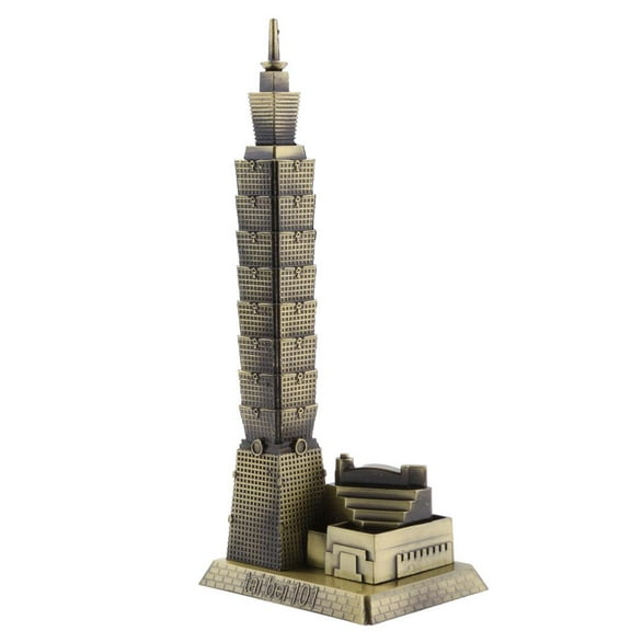 YWMJZEU Vintage Taipei 101 Tower Building Architecture Model Of Taiwan Desktop Ornament