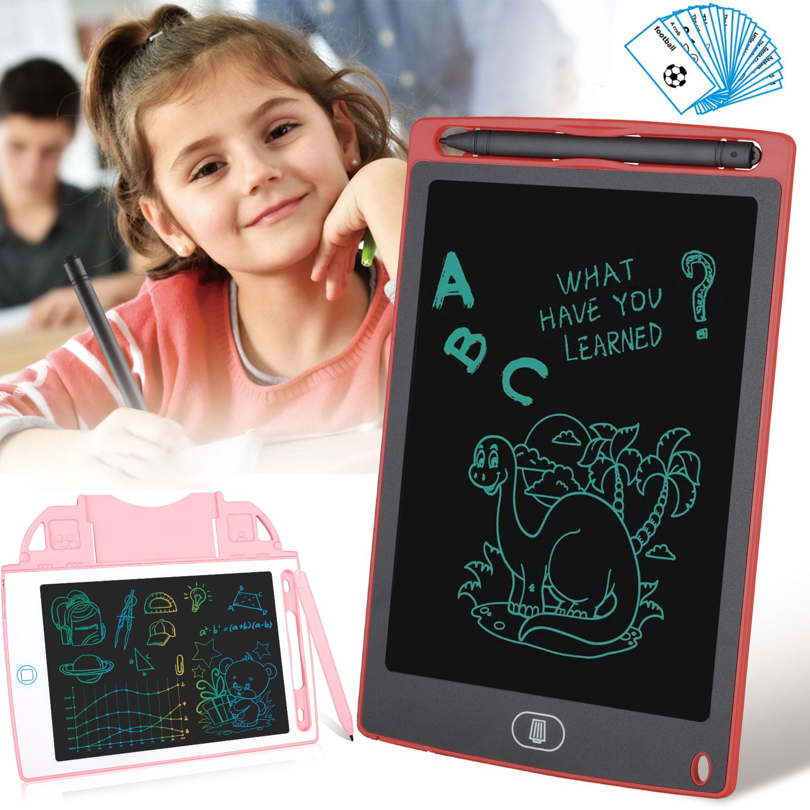 4.5inch LCD Writing Tablet,Multi-Functional Ultra-thin Writing Drawing Notebook Board Handwriting Board Electronic Writing &Drawing Doodle Board for Children/Kids Memo List Reminder Note Black