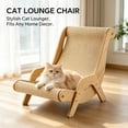 thumbnail image 2 of Cat Scratcher Bed, Extra Large Indoor Sisal Cat Couch Lounger, Solid Wood Cat Scratching Chair Furniture Protector for Large Cats, 2 of 11