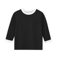 thumbnail image 3 of Juslio Girls Shirts Round Neck Solid Casual Kids Clothing Fashion Tops Girls and Boys Shirts, 3 of 6