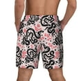 thumbnail image 4 of Uemuo Black Snake Pattern Mens Swim Trunks Quick Dry Board Shorts with Mesh Lining, Stretch Beach Shorts Quick Dry No-Chafing Board Shorts-3X-Large, 4 of 9