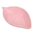thumbnail image 4 of Plato pequeño versátil en forma de hoja, color refrescante, seguro, duradero, para cocina casera, color rosa, 4 of 5