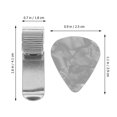 thumbnail image 2 of NUOLUX 3Ud Sujetapuas Metálico Para Guitarra Con Clip Para Correa Accesorios Duraderos Y Livianos, 2 of 8
