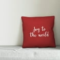 thumbnail image 2 of Creative Products Joy To The World in Red 18x18 Spun Poly Pillow, 2 of 2