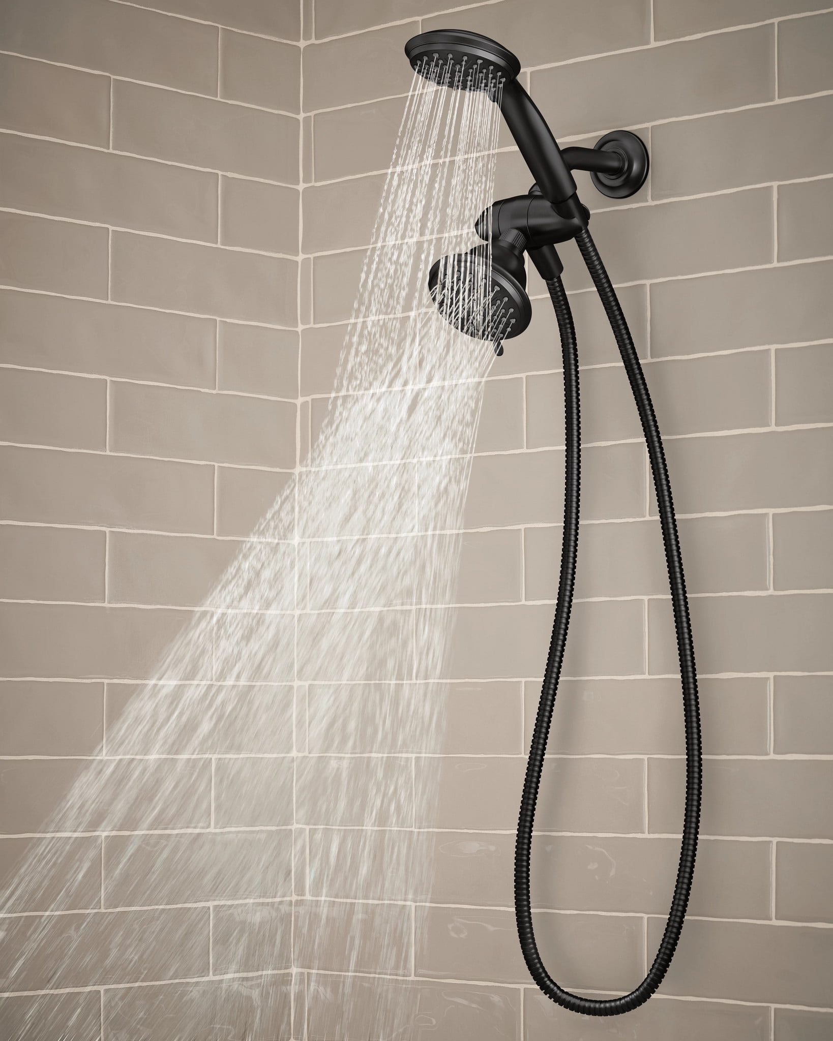 (2 pack) Attune 8-spray 4 in. Shower Head with Handheld Spray Combo in Matte Black