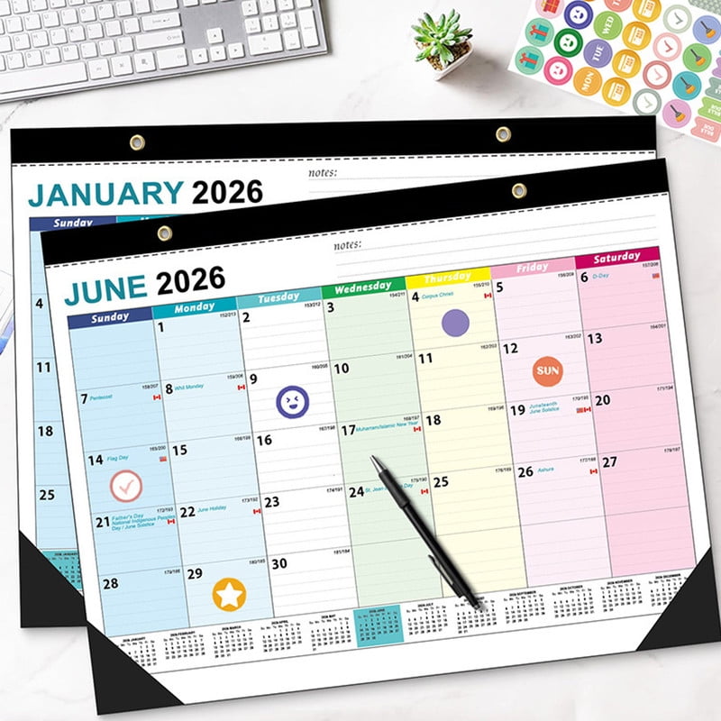 Desk Calendar 2026-2027 Large 22" x17", Wall Calendar from January 2026 - June 2027, Office Supplies Desktop Monthly Calendar for Home Classroom & Office or Teacher Gifts