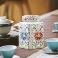 thumbnail image 6 of Porcelain Temple Jar Ceramic Ginger Jar Chinese Elegant 200ml Temple Jar Vase Decorative Ceramic Flower Vase for Home Living Room Decoration Multicolor, 6 of 9