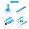 thumbnail image 4 of Unique Bargains 6pcs Metal Stylus Pen Ballpoint Pen 2 in 1 Universal Retractable Ink Pen with Stylus Tips, Light Blue, 4 of 7