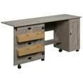 thumbnail image 5 of Pemberly Row Contemporary Engineered Wood Sewing Craft Table in Oak, 5 of 16