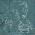 thumbnail image 2 of Fabiano, Marco 15x15 Black Ornate Wood Framed with Double Matting Museum Art Print Titled - Coastal Blueprint II, 2 of 4