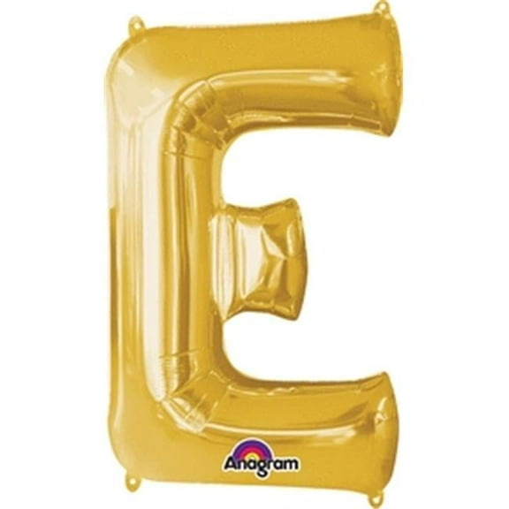 Anagram - 34 Letter 'E' Mylar Balloon - Gold