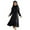 A04-Black, variant on Kcolen Girls Robe Clothes Kimono Loose Abaya Long Sleeve Embroidered Chiffon Kaftan Cardigan Casual Dubai Thobe,White,7-8 Years