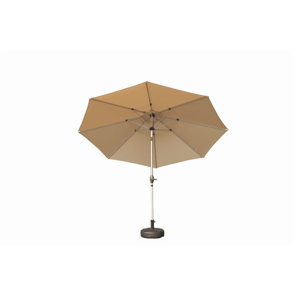9FT Patio Umbrella, Outdoor Table Umbrella with Push Button Tilt and Crank, UV Protection Waterproof Market Sun Umbrella with 8 Sturdy Ribs for Garden, Deck, Backyard, Pool (Beige)