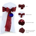 thumbnail image 6 of MDS Pack of 10 satin Chair Sashes Bow for Wedding and Events Supplies Party -maroon, 6 of 8