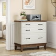 thumbnail image 6 of Tribesigns 3-Drawer File Cabinet, Lateral Filing Cabinet for A4/Letter/Legal Size, Wood Office Storage Cabinet Printer Stand for Home Office, Living Room, White and Walnut, 6 of 8