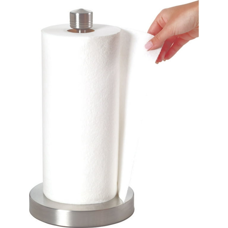 Paper Towel Holder Countertop,Silver Paper Towel Holder Stand for Kitchen  and Bathroom,Stainless Steel Paper Towel Holders for Standard Rolls