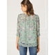 thumbnail image 5 of BluCasual De GaCon Estampado Floral De Man3/4 Con Volantes PaMujer Verde S, 5 of 6