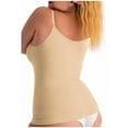 thumbnail image 5 of Women's Plus Size Camisole Tank Top Sleeveless Crew Neck Shapewear Top Adjustable Strap Summer Basic Layering Top,S,Beige, 5 of 7