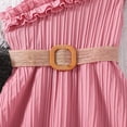 thumbnail image 4 of 2025 Girls Dresses Children Dress Spring Summer Cat Dress Strap Ruffles Solid Color Summer Long Dresses Casual Princess Girls Casual DresLong Sleeve Dress with, 4 of 6