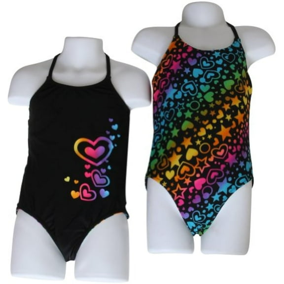 Girls Jantzen Reversible One Piece Swimsuit Size 4