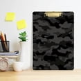 thumbnail image 6 of 12.5"x9" Black Grey Leopard Print Clipboards, Standard A4 Letter Size Nursing Clipboard with Low Profile Metal Clip Decorative Clip Board for Office Supplies,Gold, 6 of 7