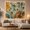 Tall Bamboo, variant on Bamboo Botanical Tapestry with Leaves and Coordinated Floral Designs