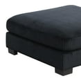 thumbnail image 5 of Bentley Modern style Ottoman made with Corduroy Fabric Black, 5 of 5