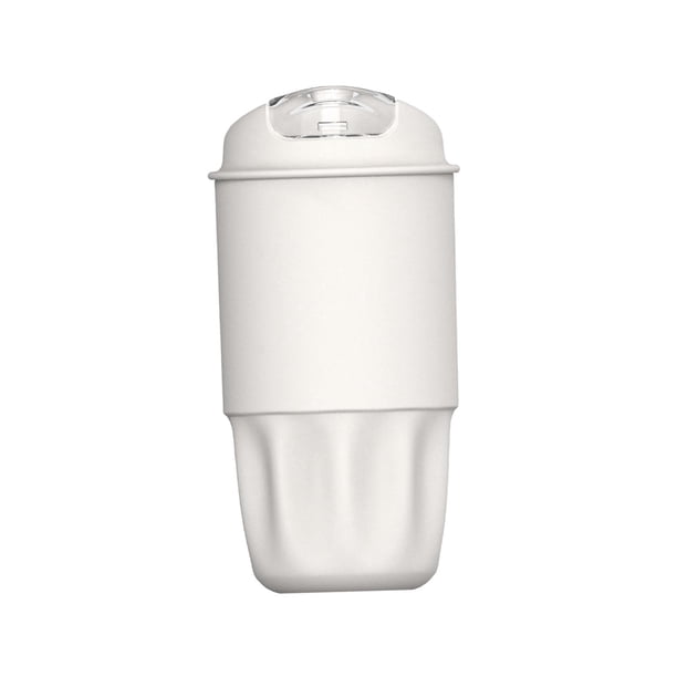 Taza de viaje con aislamiento al vacío de 260 ml, reutilizable, a prueba de fugas, para bebidas frías. Blanco