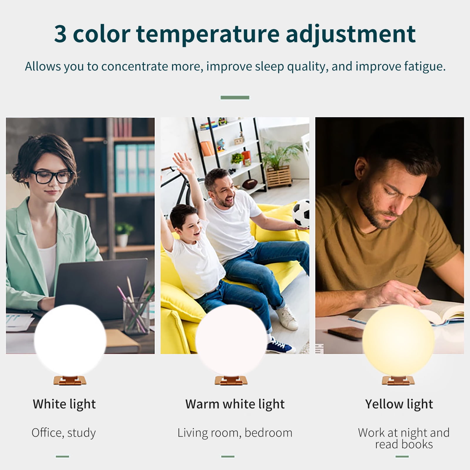 Taluosi Antidepression Light Refreshed Adjustable Foldable Eye