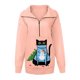 thumbnail image 4 of Moda mujer Casual cuello vuelto manga larga suelta camiseta otoño blusa pulóver Tops Pompotops FGAJ21569, 4 of 8