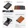thumbnail image 6 of Notus Men’s Minimalist Aluminium Credit Debit Card Money Holder Ultra Metal RFID Blocking Real Carbon Fiber Pop up Card Wallet Minimalist Aluminium Credit Debit Card Money Holder Pattern-Orange, 6 of 6