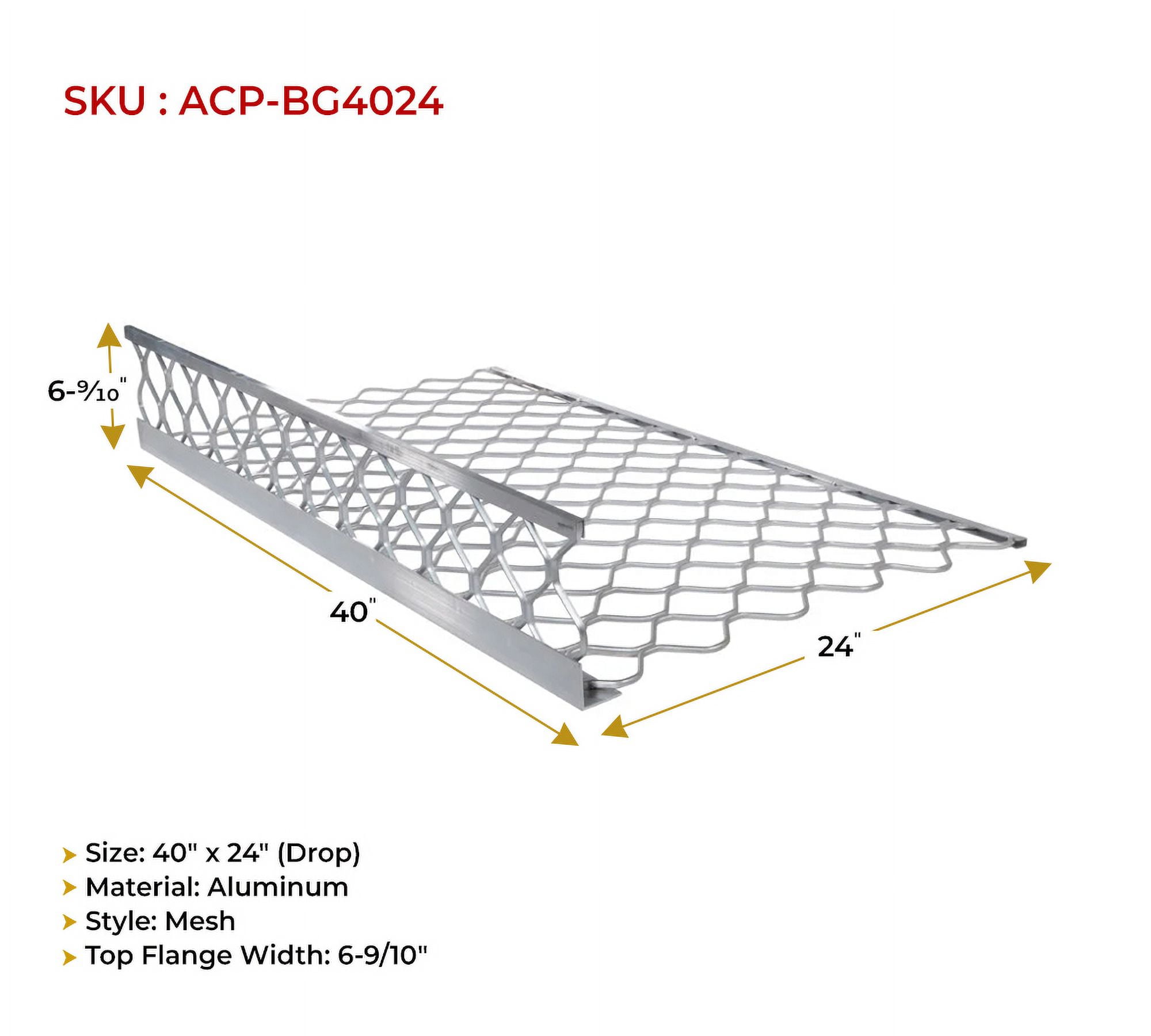 (4 Pack) 40"x24" (Drop) Aluminum Mesh Brick Guard Corner Protector - L Shape Mesh Edge Guard Corrosion Resistant