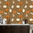 thumbnail image 5 of Peel and Stick Wallpaper Contact Paper pumpkins color hand drawn sketched pumpkin Autumn for Self Adhesive and Removable 17.7in x 118in, 5 of 8