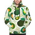 thumbnail image 4 of Bingfone Green Avocado Men'S Drawstring Hoodie Long Sleeve Pocket Sweatshirts-Medium, 4 of 9