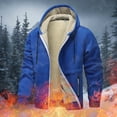 thumbnail image 2 of Men's Winter Jacket Lined Hooded Plain Windproof Outdoor Warming Jacket Soft Material Thick Inner Full Zip Comfortable Hood Elastic, 2 of 5