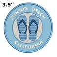 thumbnail image 2 of Stinson Beach, California 3.5 Inch Iron Or Sew On Embroidered Fabric Badge Patch Ocean Beach, Salt Life Iconic Series, 2 of 2