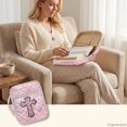 thumbnail image 5 of HELLHERO Pink Marble Portable Quilted Bible Cases for Daily Use School, Polyester Fabric Bible Cover Case with Zippered Pocket, 5 of 9