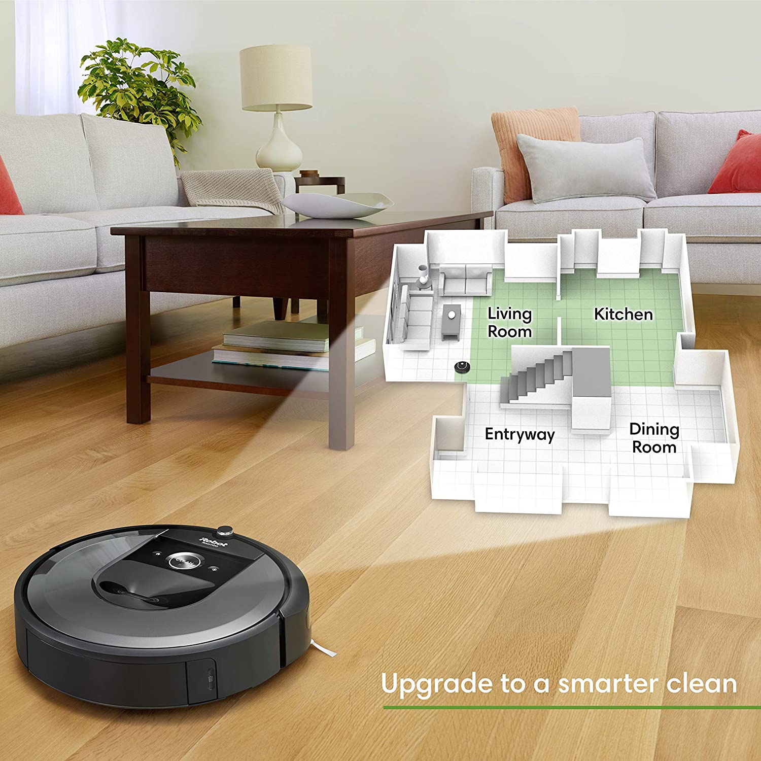 iRobot Roomba i6+ (6550) Robot Vacuum with Automatic Dirt Disposal-Empties Itself, Wi-Fi Connected, Works with Alexa, Carpets, + Smart Mapping Upgrade - Clean & Schedule by Room - image 3 of 3