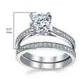thumbnail image 6 of Metal Masters Womens 1.25Ct Wedding Engagement Ring Set Sterling Silver 925 Round Cubic Zirconia, 6 of 9
