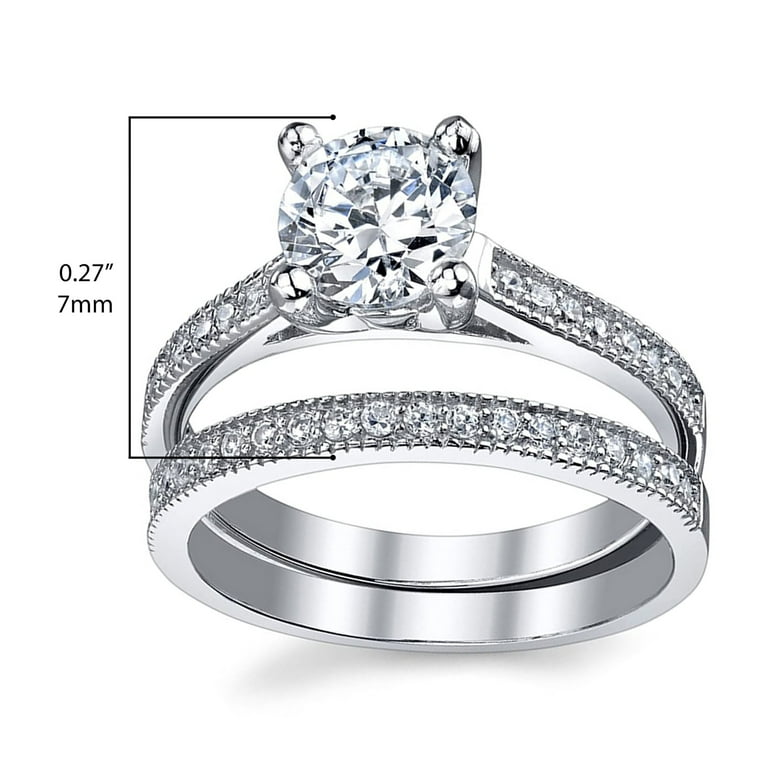 Metal Masters 1.25 Ct Sterling Silver 925 Women's Wedding