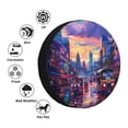 thumbnail image 4 of Goofa Taxi Colorful Town Pattern Universal Tire Cover for Jeep, SUV, Truck, and Trailer – Waterproof, UV-Resistant,Easy to Install, Fits 14"-17" Tires-16 inch, 4 of 6