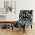 thumbnail image 2 of Designart « Charme de Fleur en Spirale » Fauteuil d'Appoint Rembourré Boho Bleu - Fauteuil à Accoudoirs Bohème et Éclectique pour Salon, 2 of 7