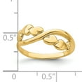 thumbnail image 3 of 14k Polished w/ X Design Heart Band R779, 3 of 7